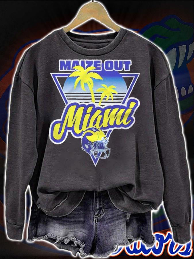 Maize Out Miami football T-shirt t-shirt sweatshirt