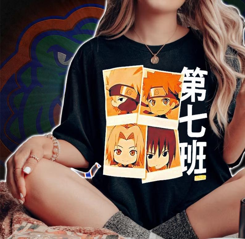 Naruto Shippuden Nendoroid Team 7 Photos T-Shirt t-shirt