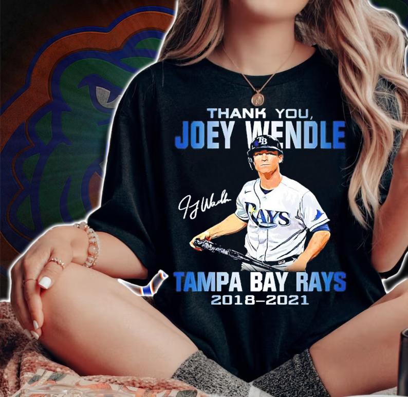 Thank You Joey Wendle Tampa Bay Rays Signatures 2018-2021 Shirt t-shirt