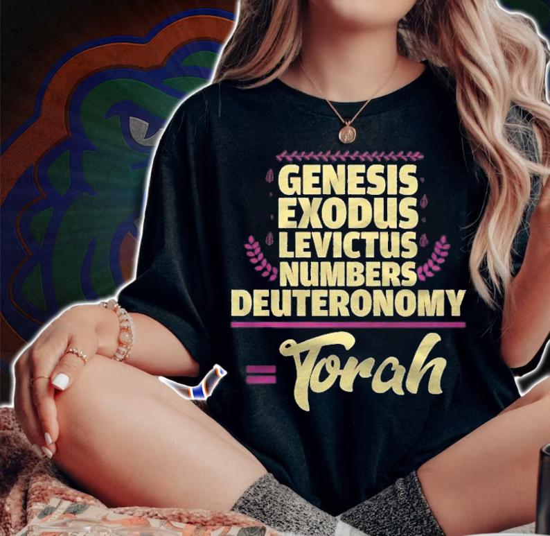 Hebrew Israelite Clothing Genesis Exodus 5 Books Torah Gift Pullover Shirt t-shirt