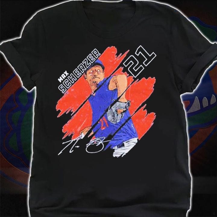 Max Scherzer New York M Stripes Baseball Signatures Shirt t-shirt