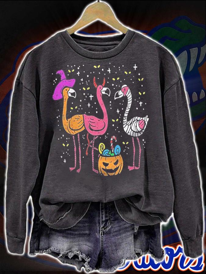 Scary Flamingos Wizard Devil Mummy Halloween Costume Kids Shirt t-shirt sweatshirt