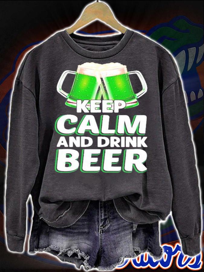 St.Patrick's Day keep calm and drink beer shirt t-shirt sweatshirt