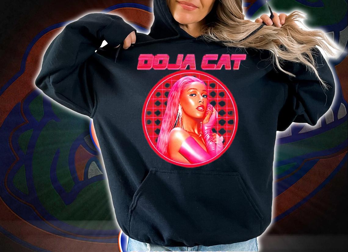 Doja Cat Hot Pink Laser Grid Portrait Shirt t-shirt hoodie