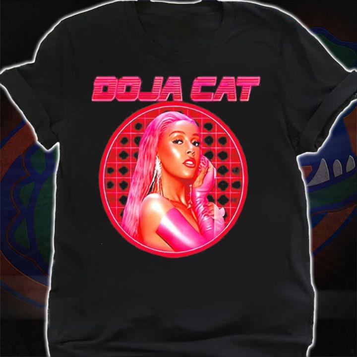 Doja Cat Hot Pink Laser Grid Portrait Shirt t-shirt shirt