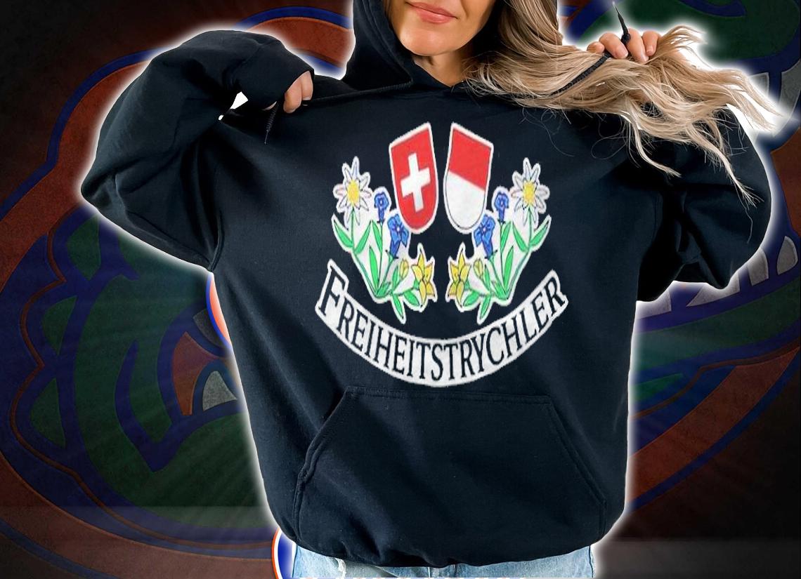Freiheit Strychler logo T-shirt t-shirt hoodie