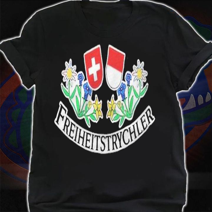 Freiheit Strychler logo T-shirt t-shirt shirt