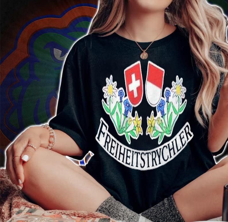 Freiheit Strychler logo T-shirt t-shirt woman shirt