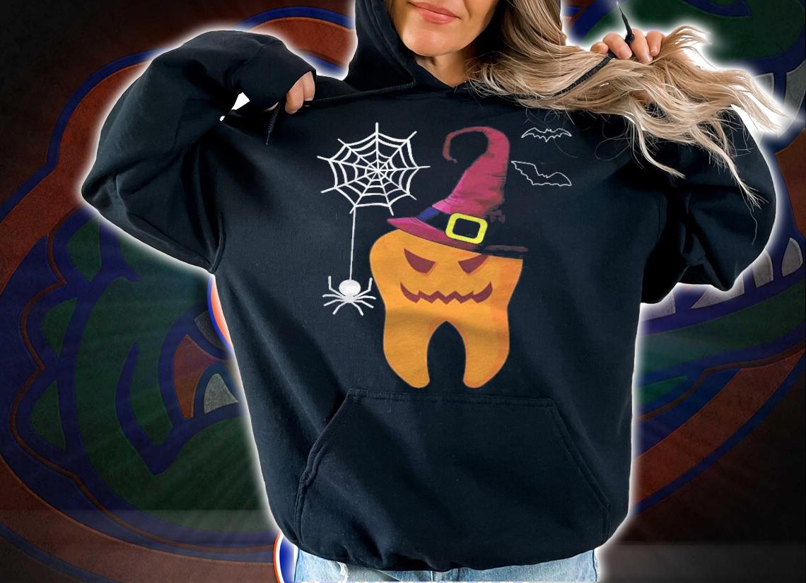 Halloween Dental Assistant Dentist Witch Spooky Thooth Gift T-shirt t-shirt hoodie