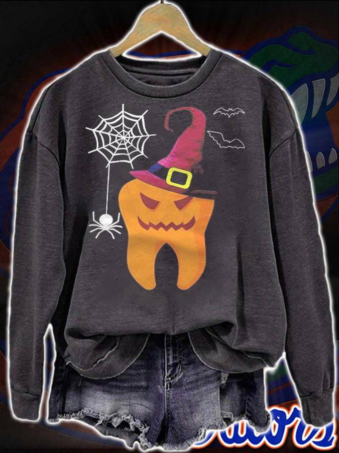 Halloween Dental Assistant Dentist Witch Spooky Thooth Gift T-shirt t-shirt sweatshirt