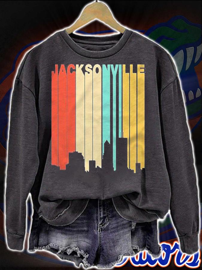 Retro 1970S Style Jacksonville Florida Skyline Shirt t-shirt sweatshirt
