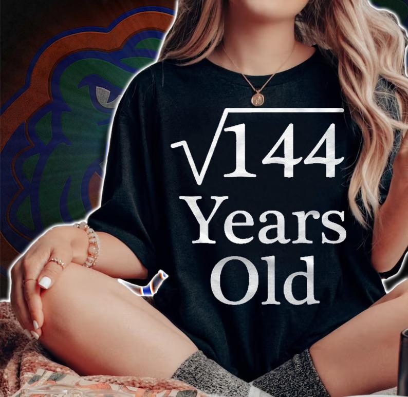 Square Root Of 144 Years Old Shirt 12 Yrs B-Day Gift Shirt t-shirt