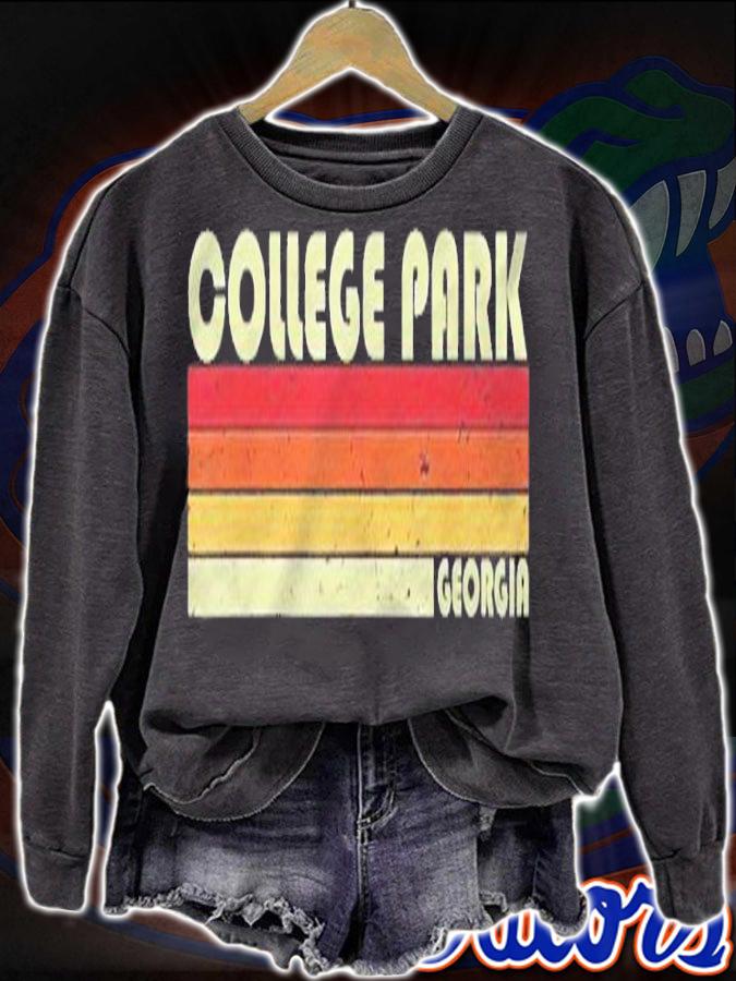 College Park Ga Georgia Funny City Home Roots Gift Retro 80S Shirt t-shirt sweatshirt