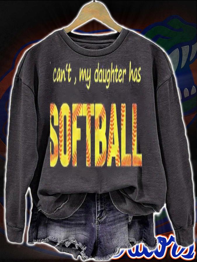 I Cant My Daughter Has Softball Version2 Shirt t-shirt sweatshirt