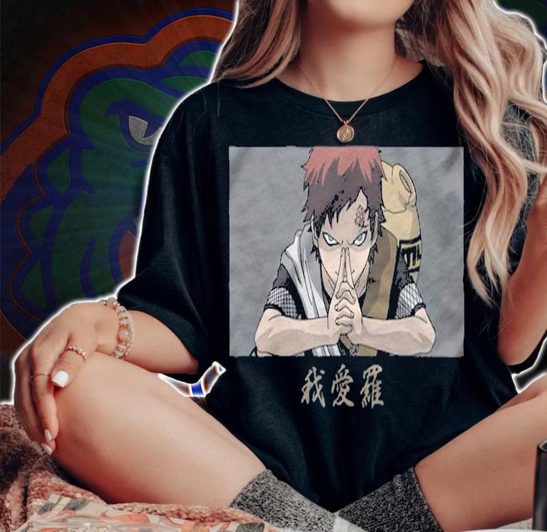 Naruto Shippuden Gaara fight T-shirt t-shirt woman shirt