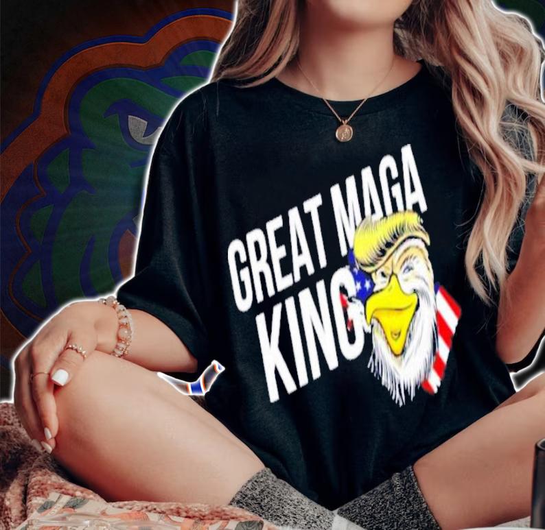 The Great MAGA King Trump Happy 4Th Of July American Flag Shirt t-shirt woman shirt