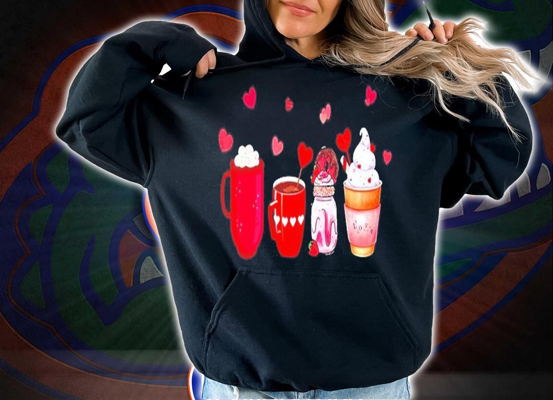Valentine Coffee Heart Cute Love T-Shirt t-shirt hoodie