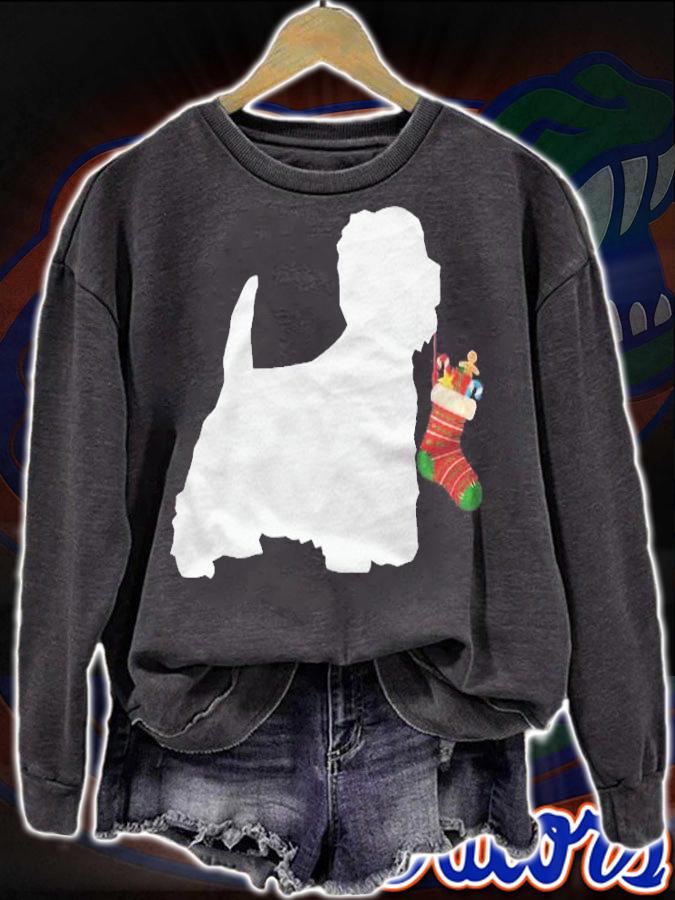 Westie West Highland Terrier Christmas Stocking Shirt t-shirt sweatshirt