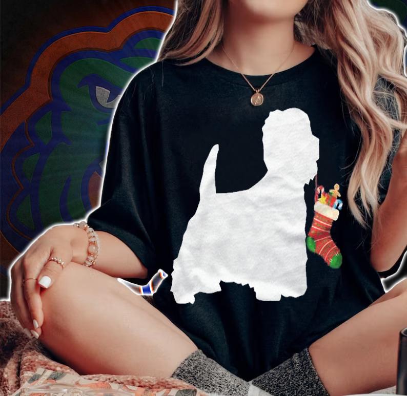 Westie West Highland Terrier Christmas Stocking Shirt t-shirt woman shirt