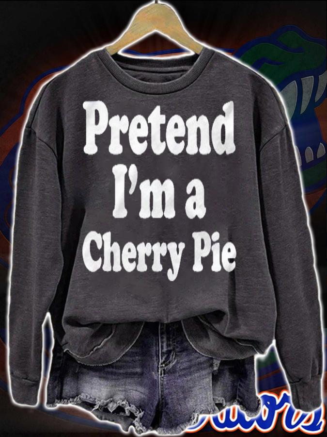 Pretend Im A Cherry Pie Funny Lazy Easy Halloween Costume Shirt sweatshirt