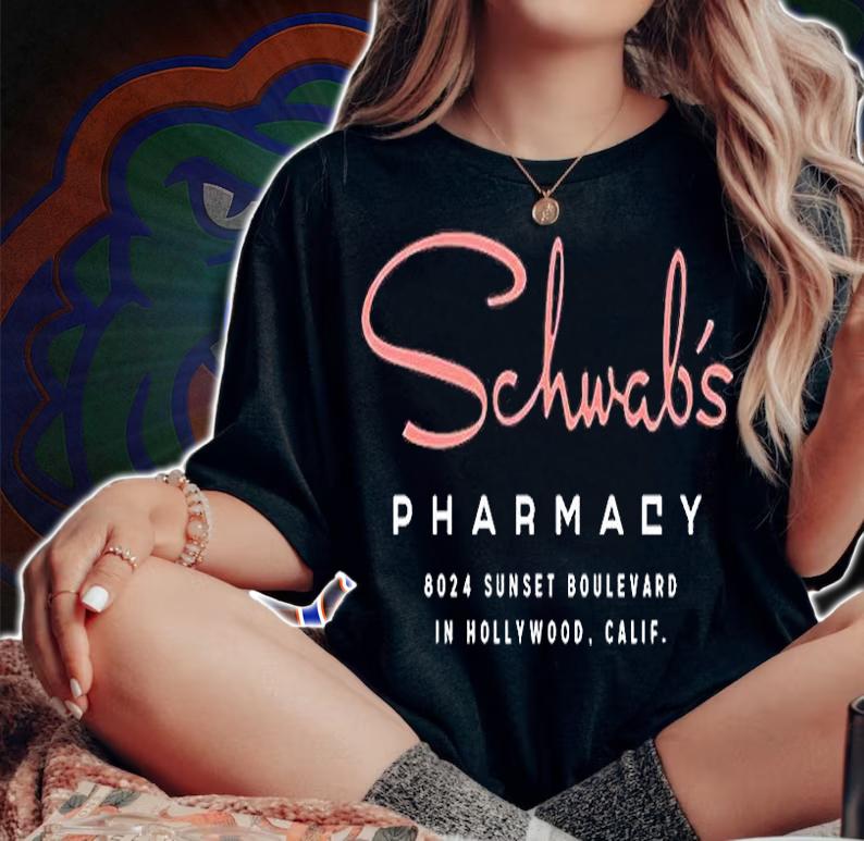 Schwab's Pharmacy Sunset Boulevard In Hollywood T-Shirt
