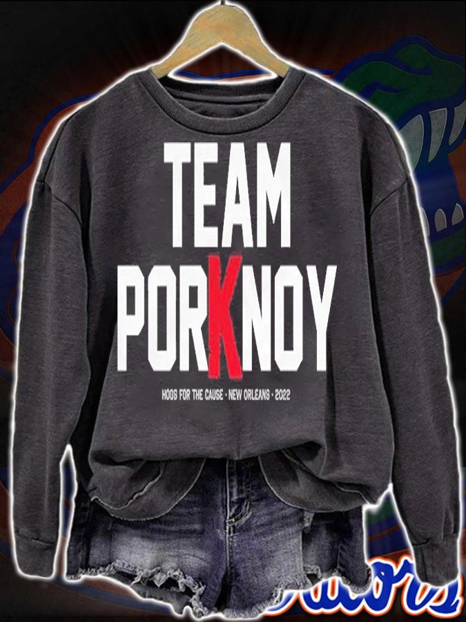 Team Porknoy Hogs For The Cause New Orleans 2022 T-Shirt sweatshirt