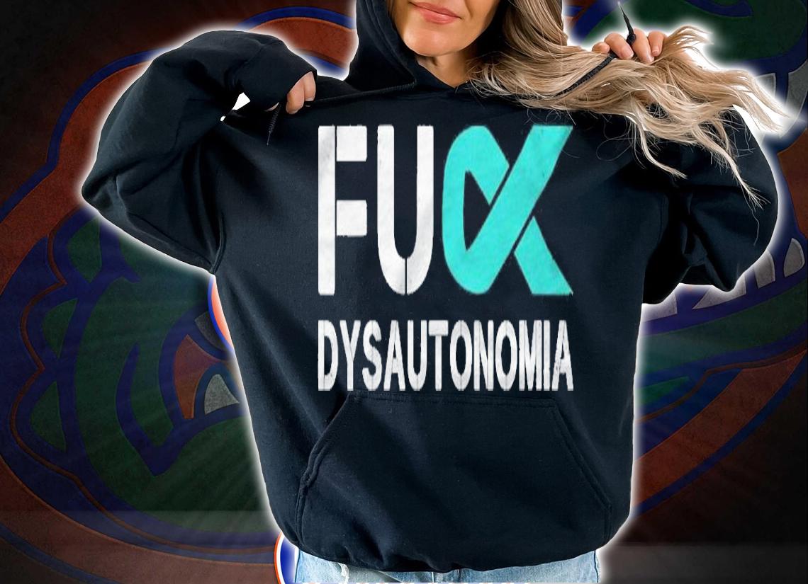 Womens Fuck Dysautonomia Awareness Turquoise Ribbon Survivor Gift T-shirt