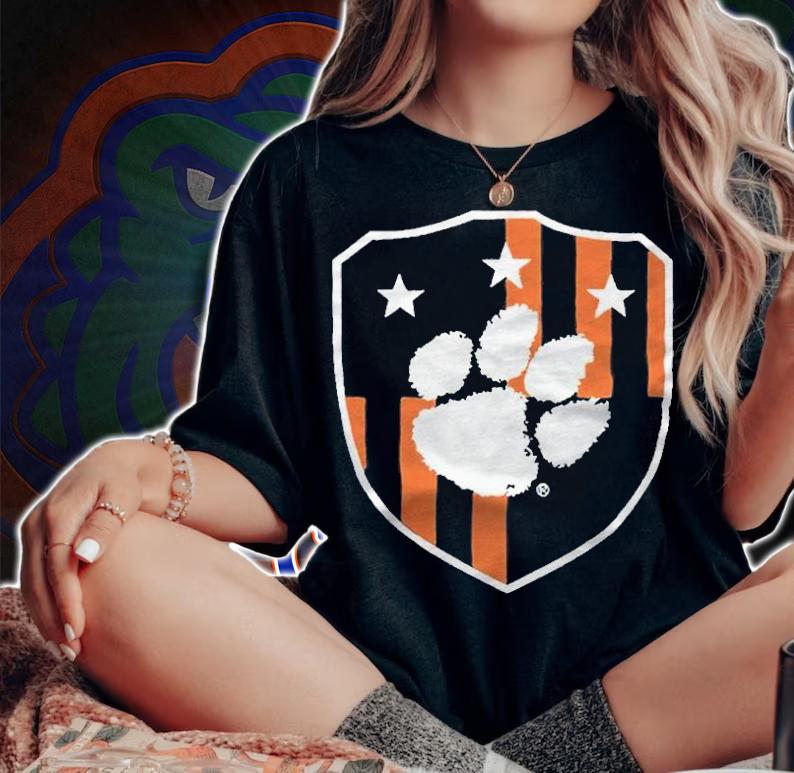 Clemson United Three Stars logo T-shirt