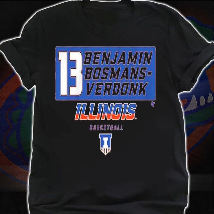 Fighting Illinois Basketball Benjamin Bosmans-Verdonk 13 t-shirt