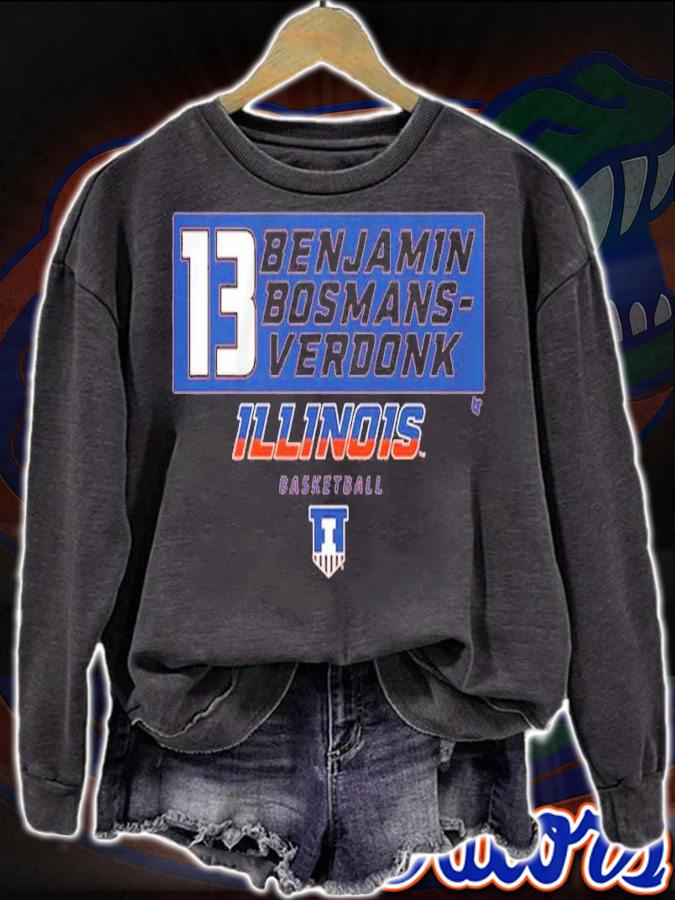 Fighting Illinois Basketball Benjamin Bosmans-Verdonk 13 t-shirt