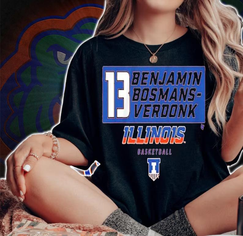 Fighting Illinois Basketball Benjamin Bosmans-Verdonk 13 t-shirt