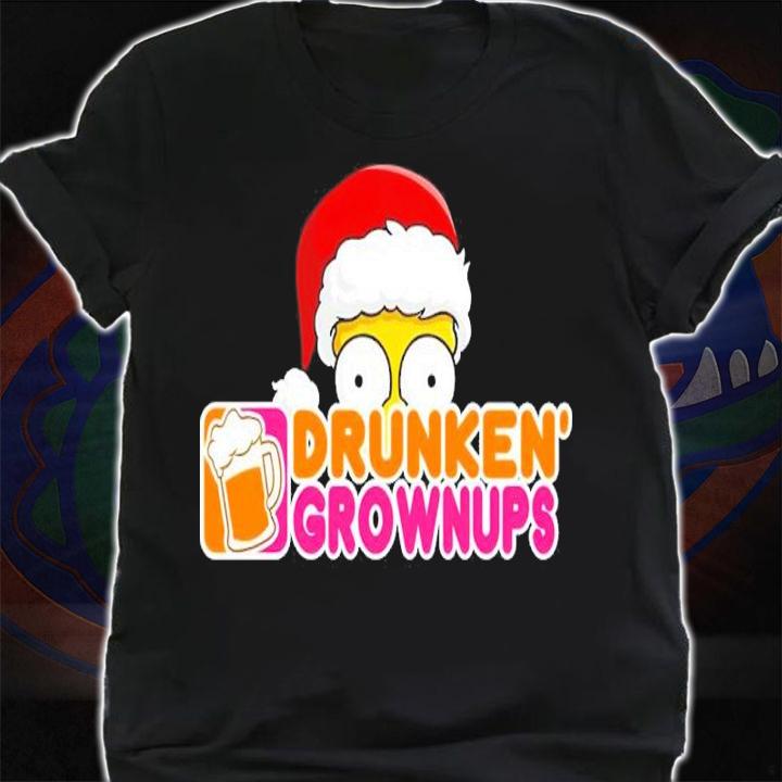 Simpsons Santa Drunken Grownups Christmas Shirt
