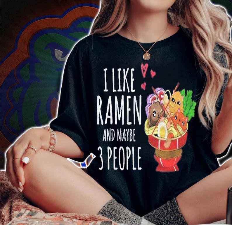 Kawaii Japanese Noodle Cute Anime Cat Gift Bowl Of Ramen Shirt woman shirt