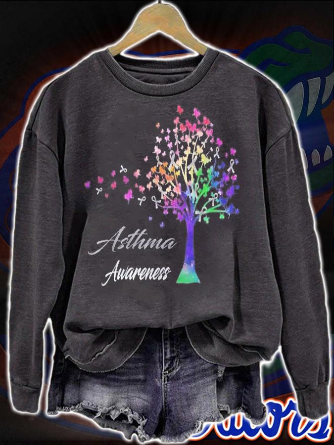 Tree Ribbon Asthma Awareness Month Shirt sweatshirt