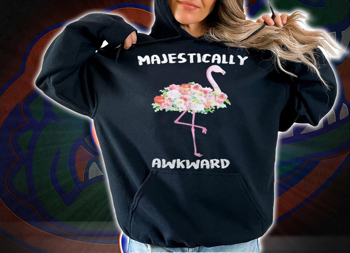 Womens Funny Flamingo Shirt Majestically Awkward Shirt