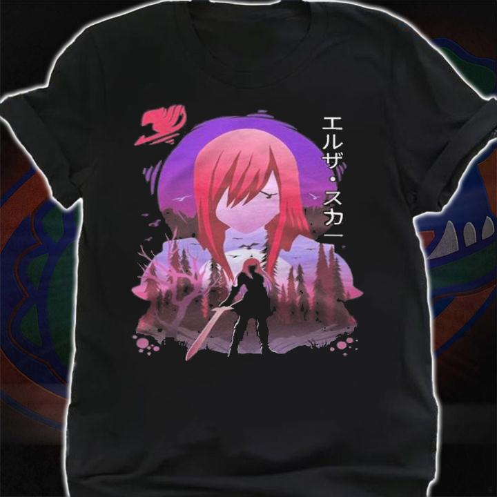 Fairy Tail Erza Scarlet Japanese style T-shirt shirt