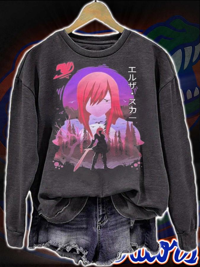 Fairy Tail Erza Scarlet Japanese style T-shirt sweatshirt