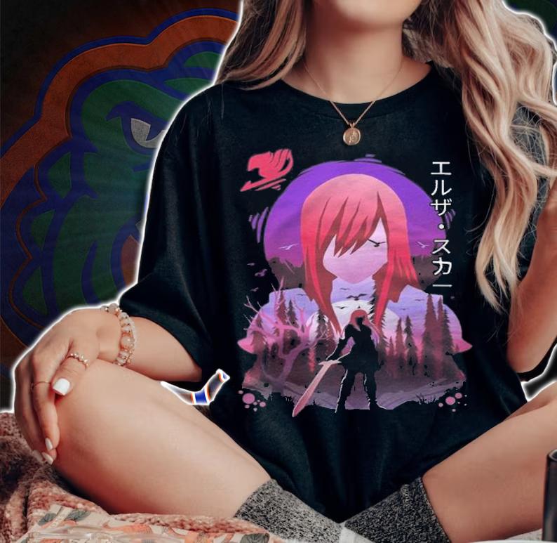 Fairy Tail Erza Scarlet Japanese style T-shirt woman shirt