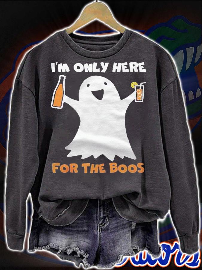 Funny Halloween Costume Shirt Im Only Here For The Boos Shirt sweatshirt