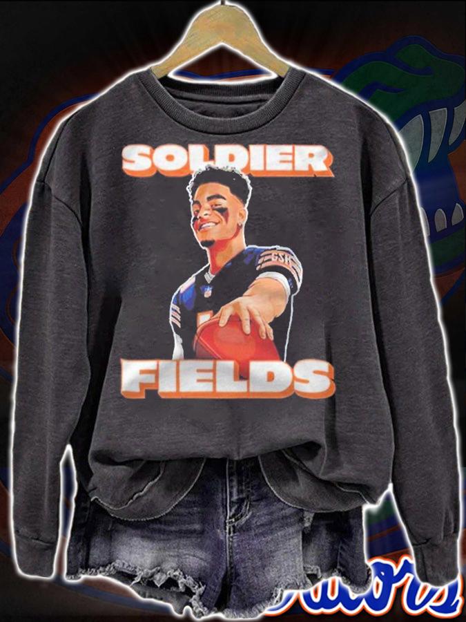 Justin Fields Chicago Bears soldier fields T-shirt sweatshirt
