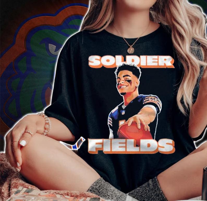 Justin Fields Chicago Bears soldier fields T-shirt woman shirt