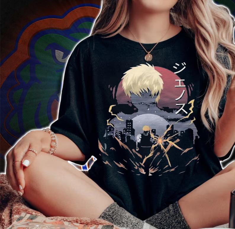 One-Punch Man Genos Japanese style T-shirt woman shirt