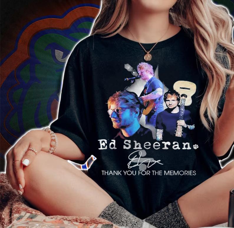 Ed Sheeran Signatures Thank You For The Memories Shirt woman shirt