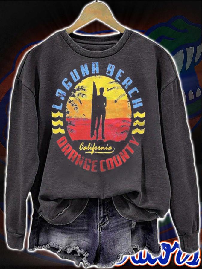 Laguna Beach California Surfing Women Shirt sweatshirt