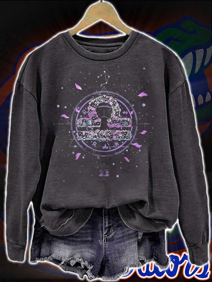 Libra Zodiac Sign Floral September October Birthday Shirt sweatshirt