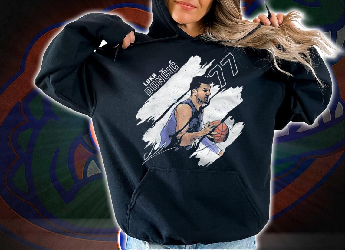 Luka doncic stripes dallas basketball signature shirt hoodie