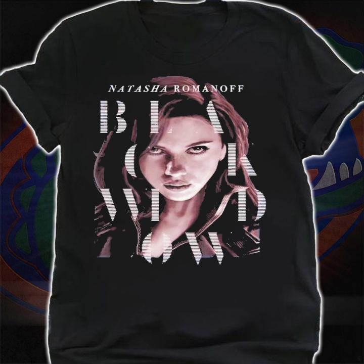 Marvel Black Widow Natasha Romanoff Letter Portrait Shirt shirt