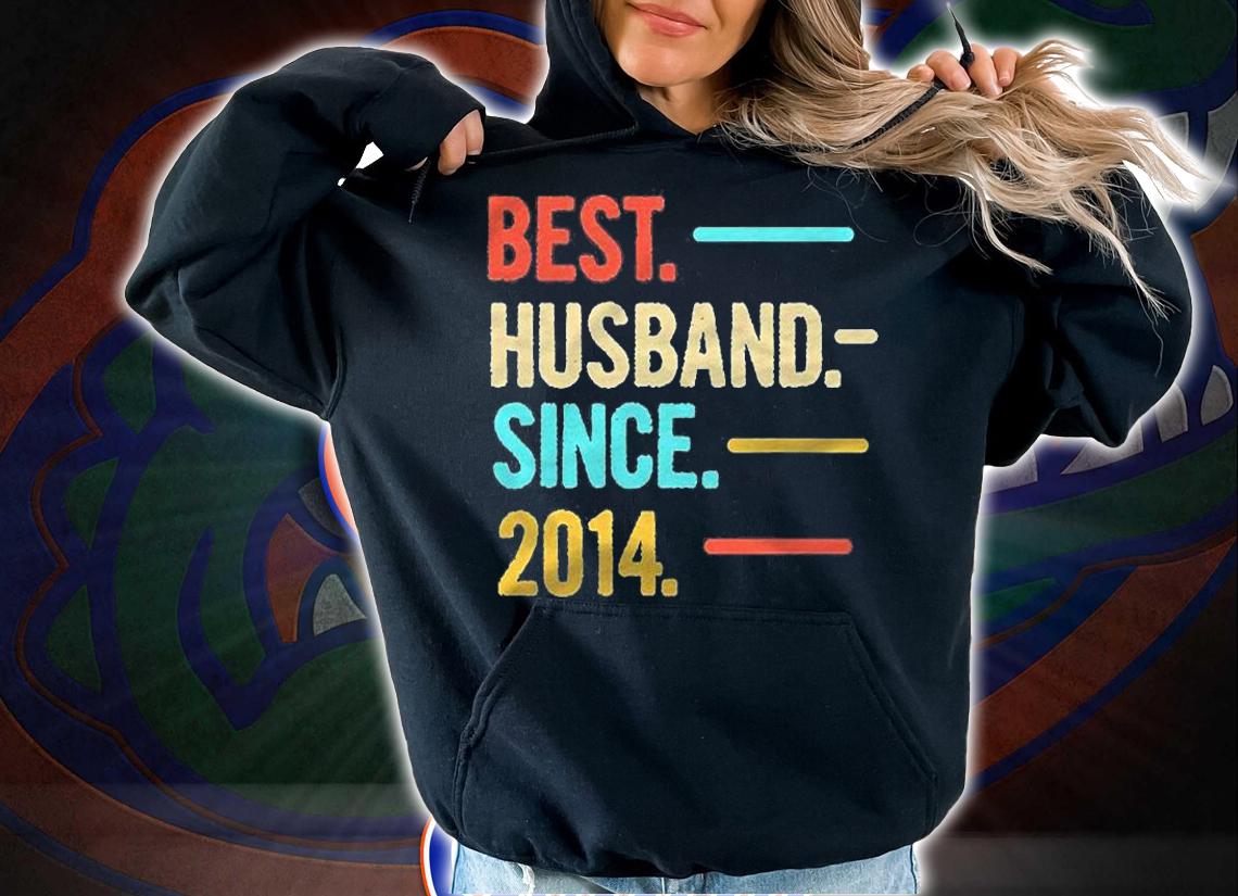 Mens 7Th Wedding Anniversary Gift Best Husband Since 2014 Ver2 Shirt hoodie