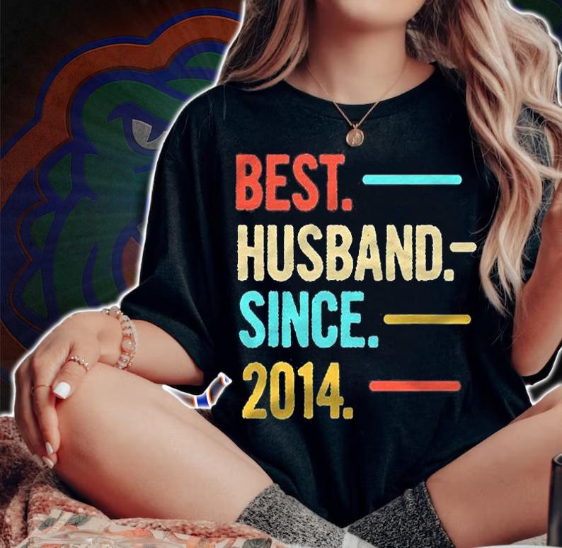 Mens 7Th Wedding Anniversary Gift Best Husband Since 2014 Ver2 Shirt woman shirt