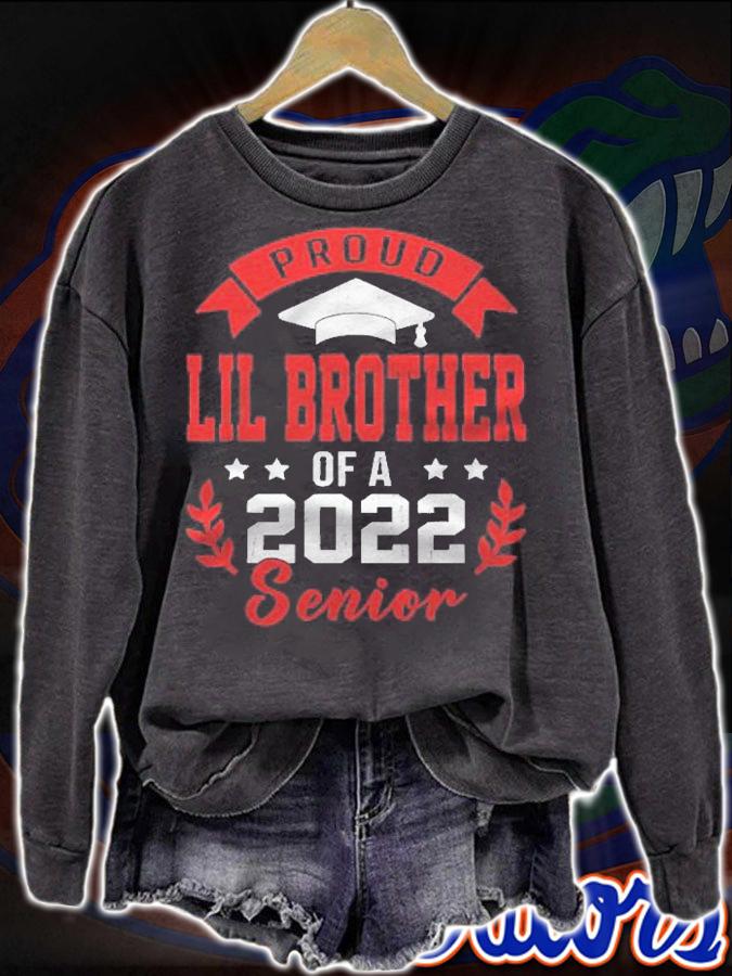 Proud Lil Brother Of A 2022 Senior Graduation Shirt sweatshirt